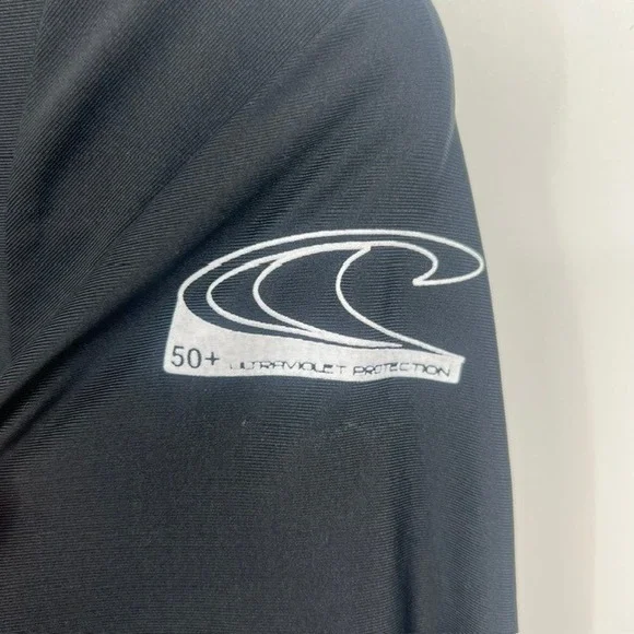 NWT ONeill Men's Basic Skins Long Sleeve Rash Guard Black UPF 50+ Sun Shirt XL - Picture 4 of 7